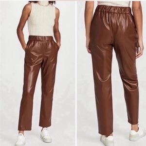 Brown Anine Bing Leather Pants